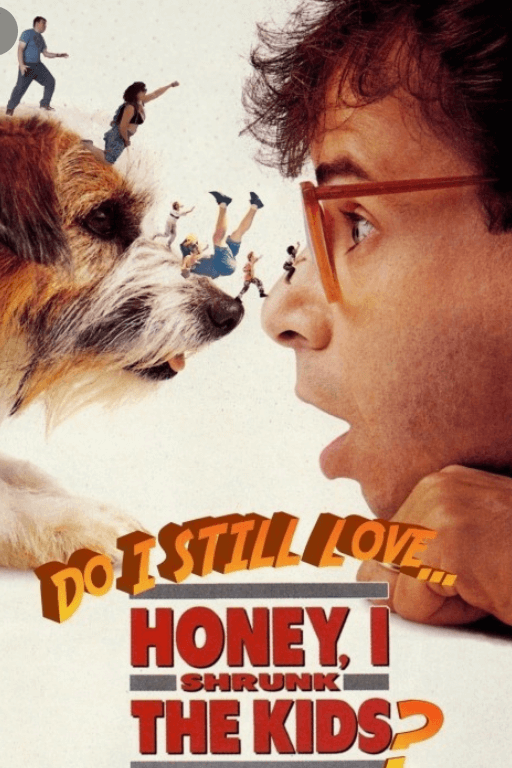 아빠와 강아지의 얼굴 작아진 아이들의 모습 사진