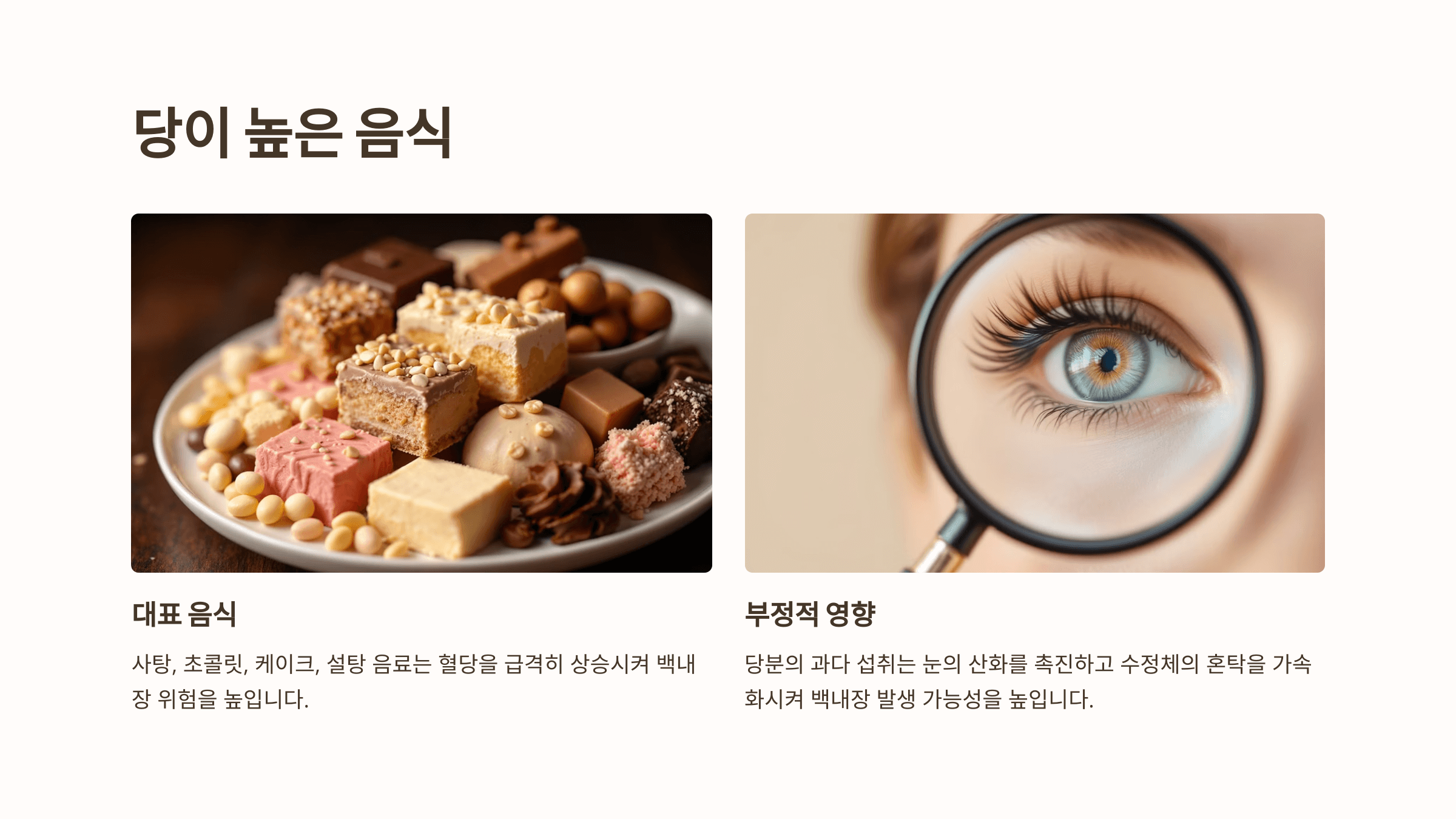 백내장과 관련된 사진입니다.