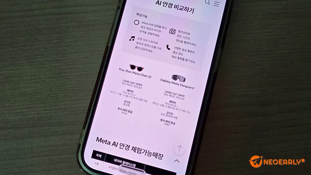 확신이 없다면 전국에 있는 체험 매장에서 레이밴 메타를 체험해 보세요.