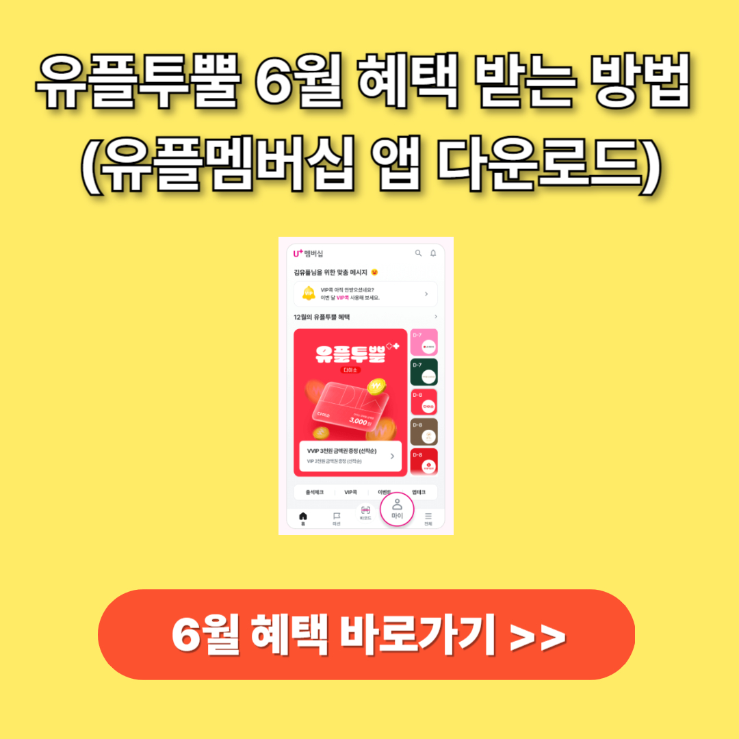 유플투쁠 6월 혜택 알아보기