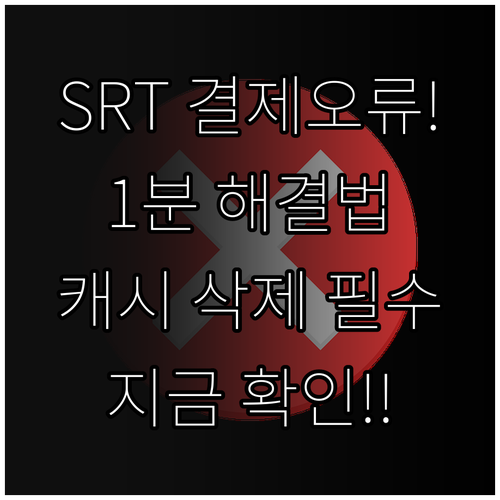 SRT 앱 결제 오류 예방과 스마트폰..