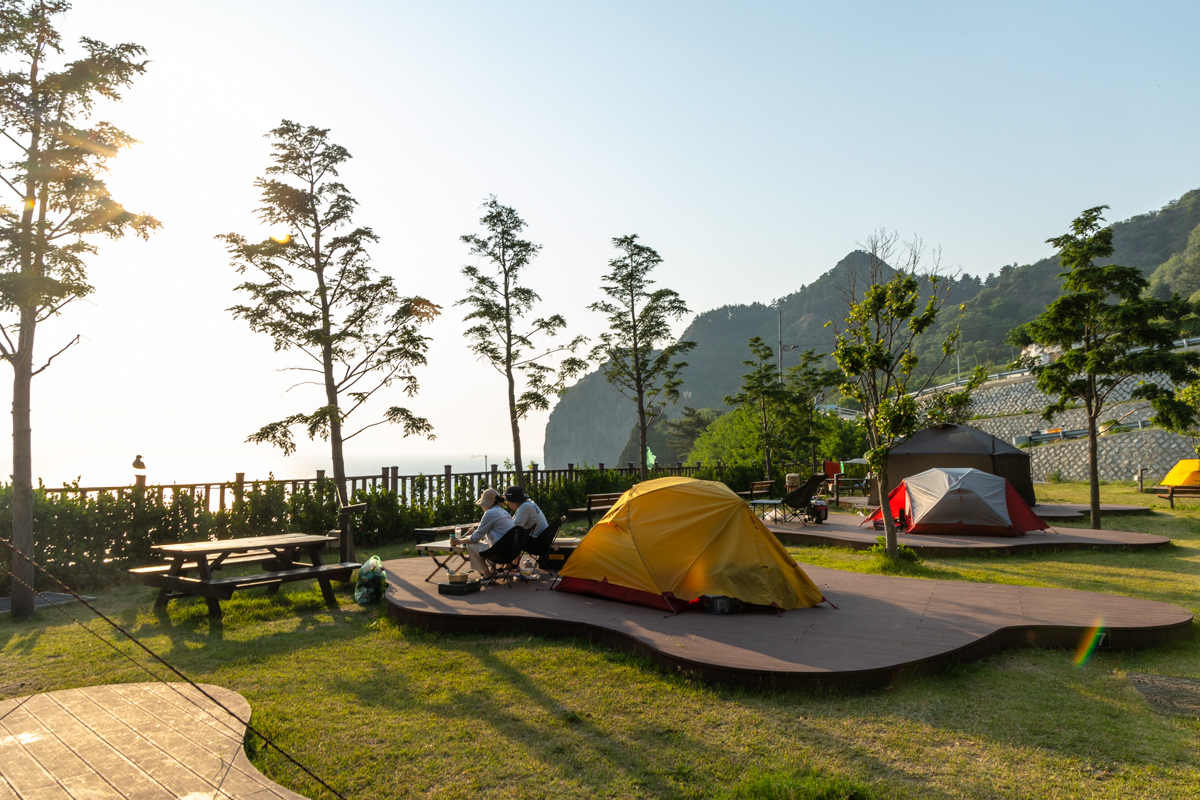 해지는 학포야영장