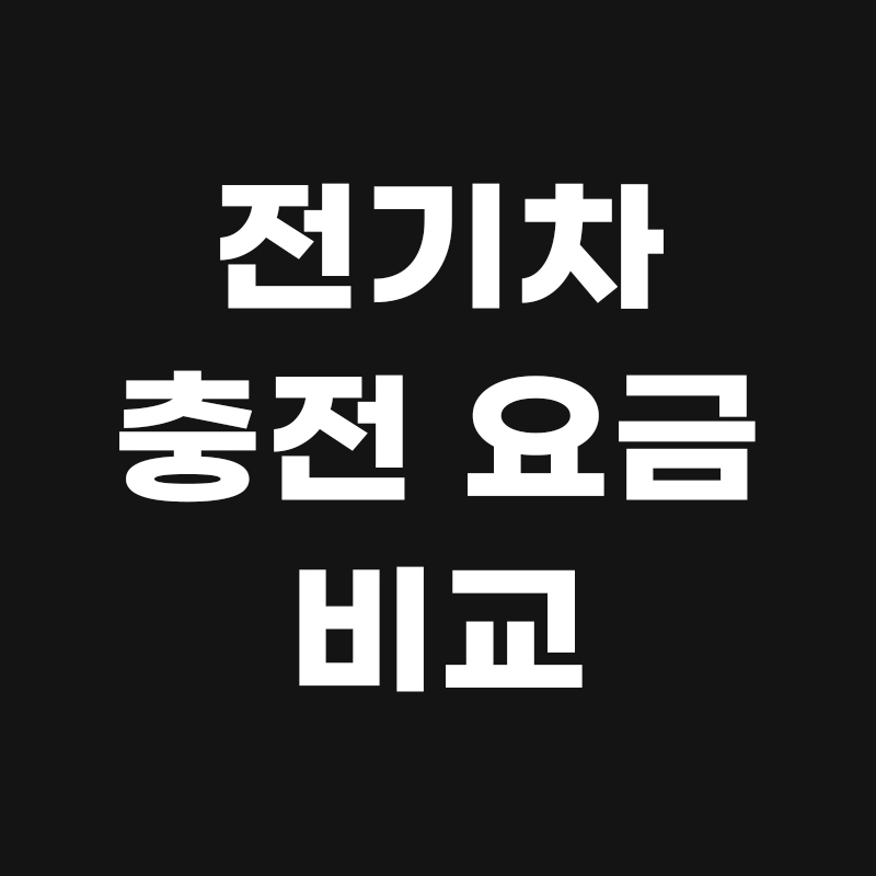 검정색 배경에 전기차 충전 요금 비교라고 흰색으로 적힌 썸네일