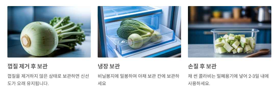 콜라비 보관 팁