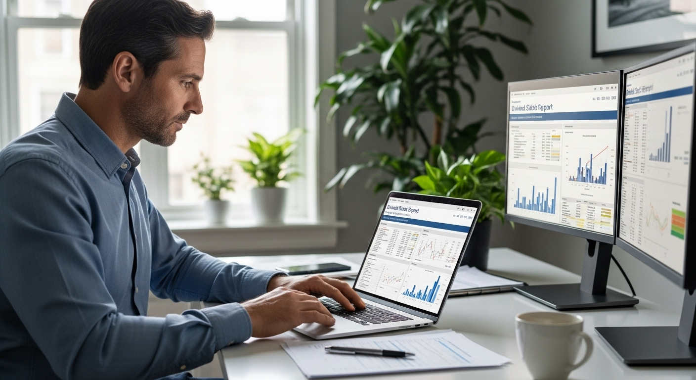 배당주 투자에서 주의해야 할 핵심 포인트를 검토하는 투자자의 모습