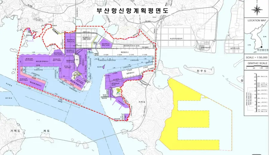부산항개발계획도