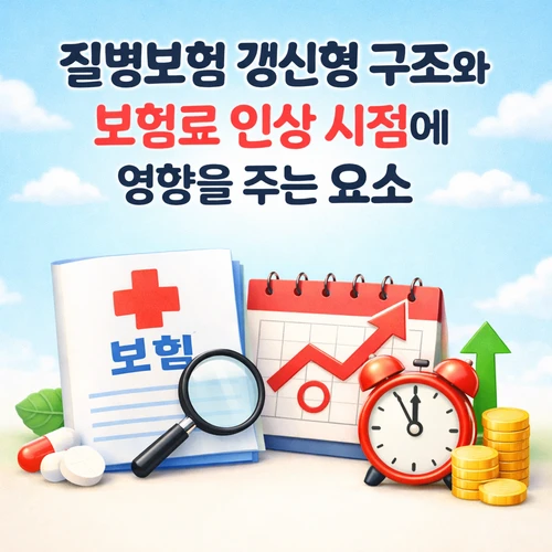 질병보험 갱신형 구조와 보험료 인상 시점에 영향을 주는 요소 썸네일