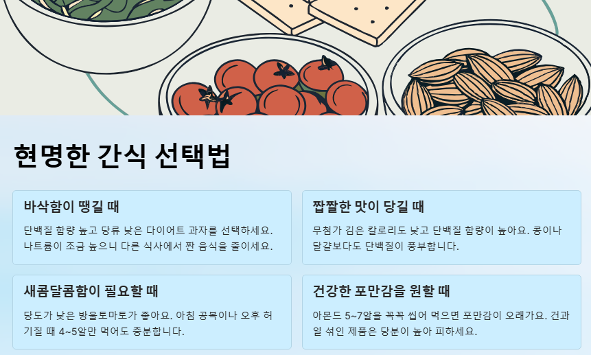 현명한 간식 선택법