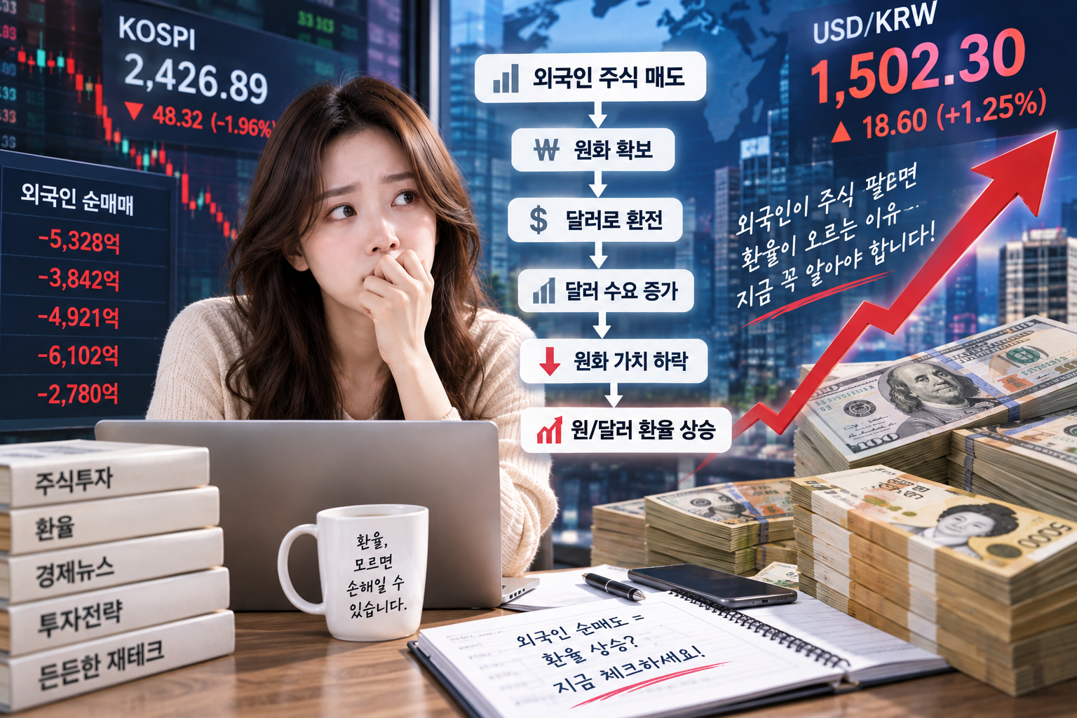 외국인이 주식 팔면 환율 오르는 이유
