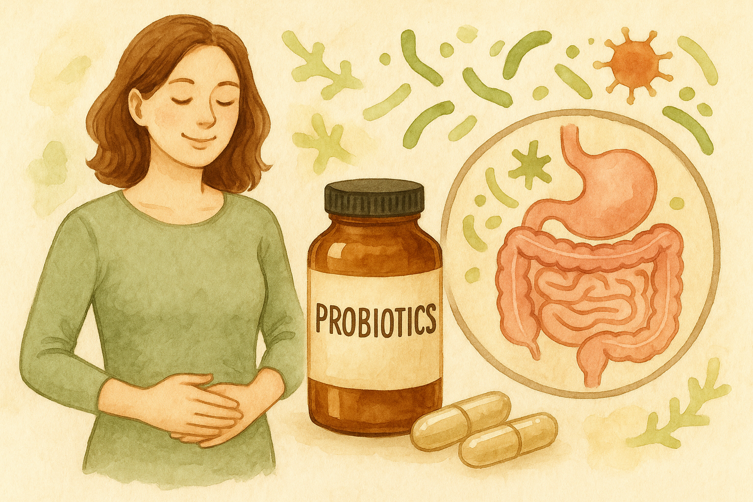 프로바이오틱스가 장 건강과 면역 조절에 도움이 된다.