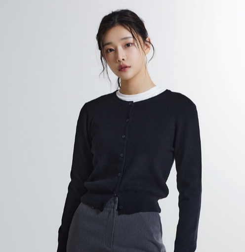 SPAO 소프트얀 베이직 라운드넥 가디건