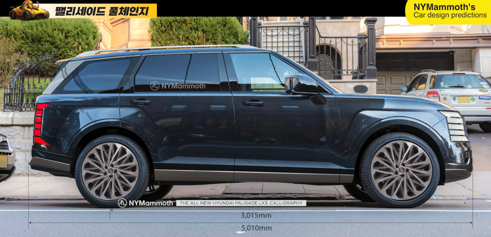 현대차 '팰리세이드 풀체인지' 예상도