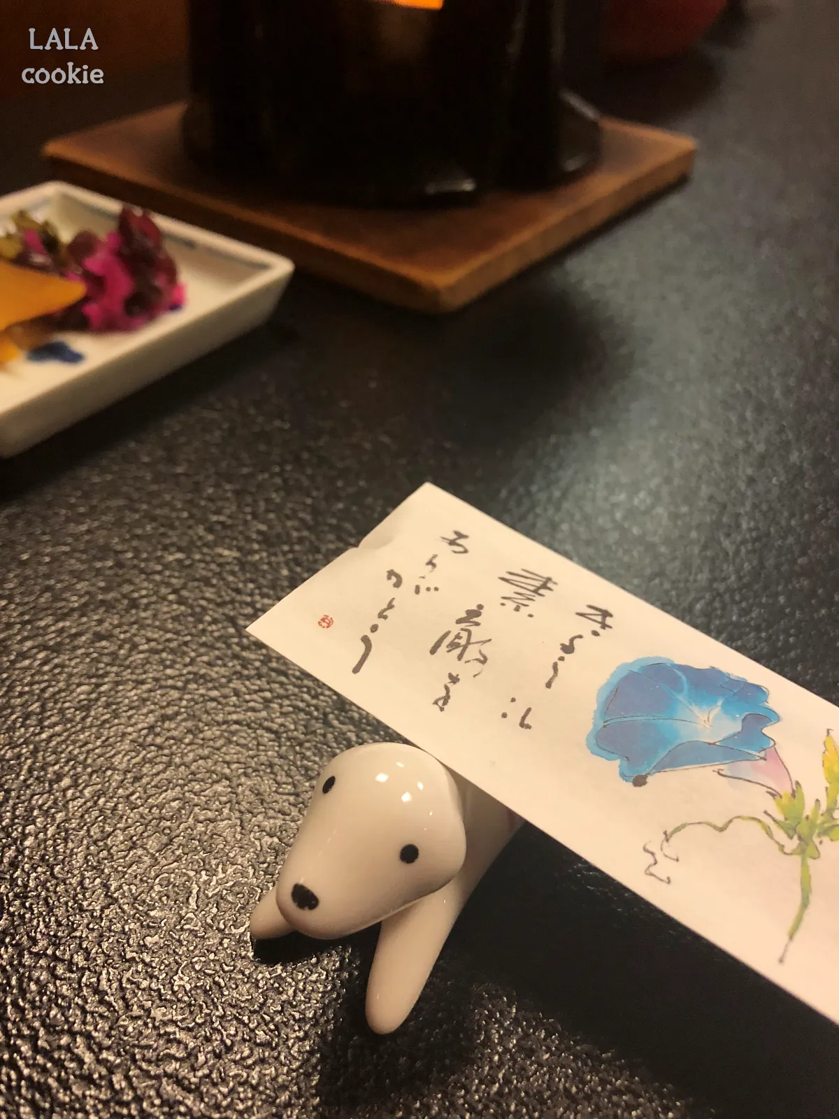 후쿠오카-유후인-료칸-야마다야-조식-수저받침