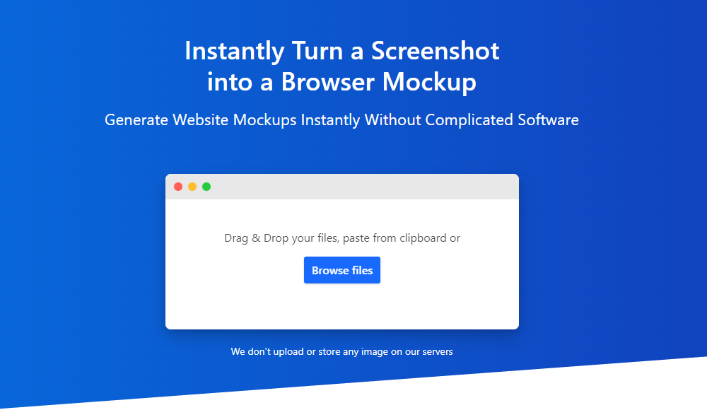 스크린샷을 브라우저 모형으로 즉시 전환