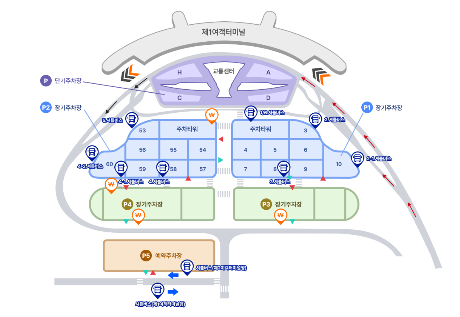 인천공항 장기주차장 예약방법 1터미널 2터미널 주차요금