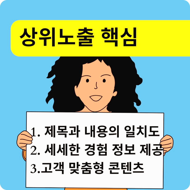 블로그 상위 노출 핵심 3가지