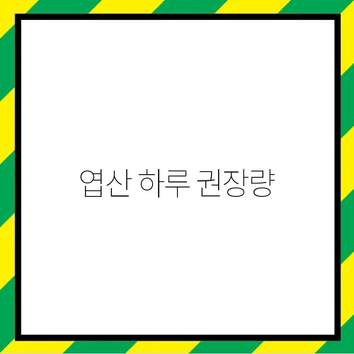엽산 하루 권장량