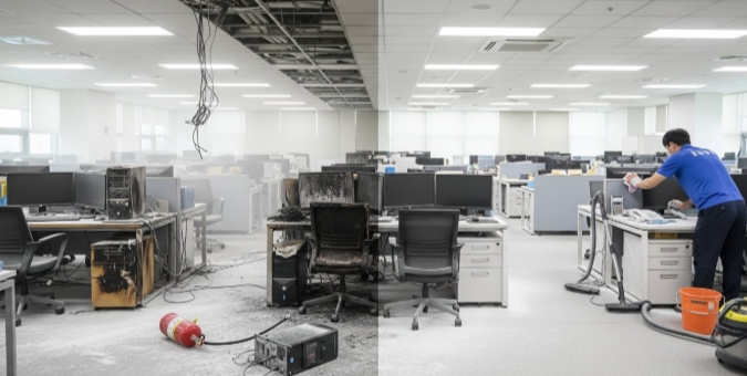 영광 화재청소중