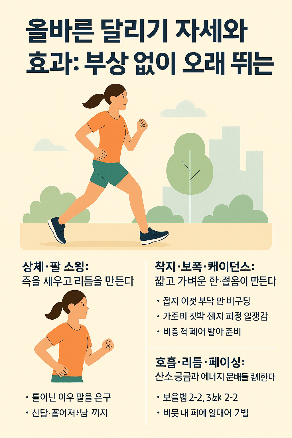 올바른 달리기 자세와 효과