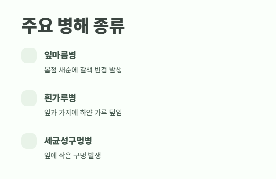 복숭아 나무 병충해 방제 완벽 정리 2