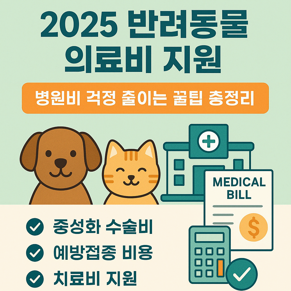2025 반려동물 의료비 지원제도 총정리