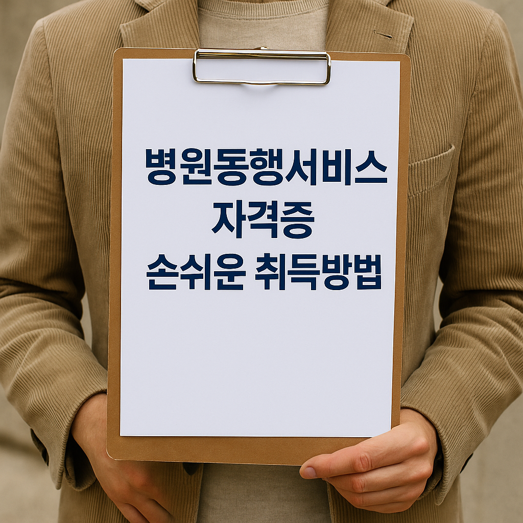 병원동행서비스 자격증 취득방법