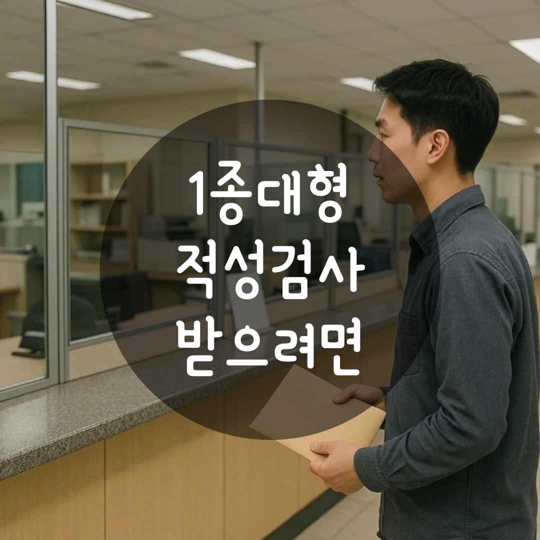 1종대형 운전면허 적성검사 신청
