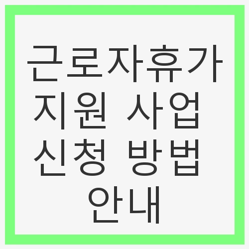 근로자휴가지원 사업의 배경