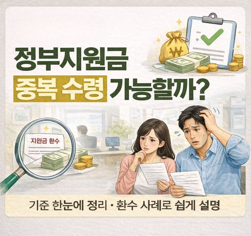 alt="정부지원금 중복 수령에 대한 설명 썸네일 이미지 "