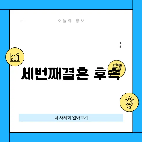 세번째결혼 후속