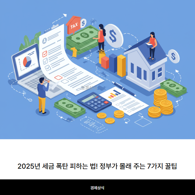 2025년 세금 폭탄 피하는 법! 정부가 몰래 주는 7가지 꿀팁