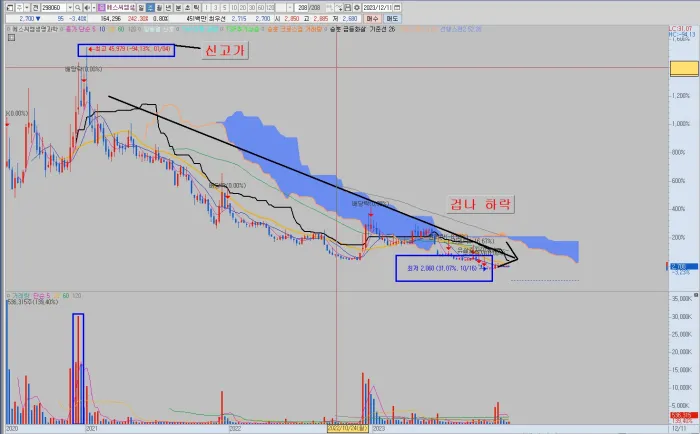 에스씨엠생명과학-주봉-전체-차트-분석