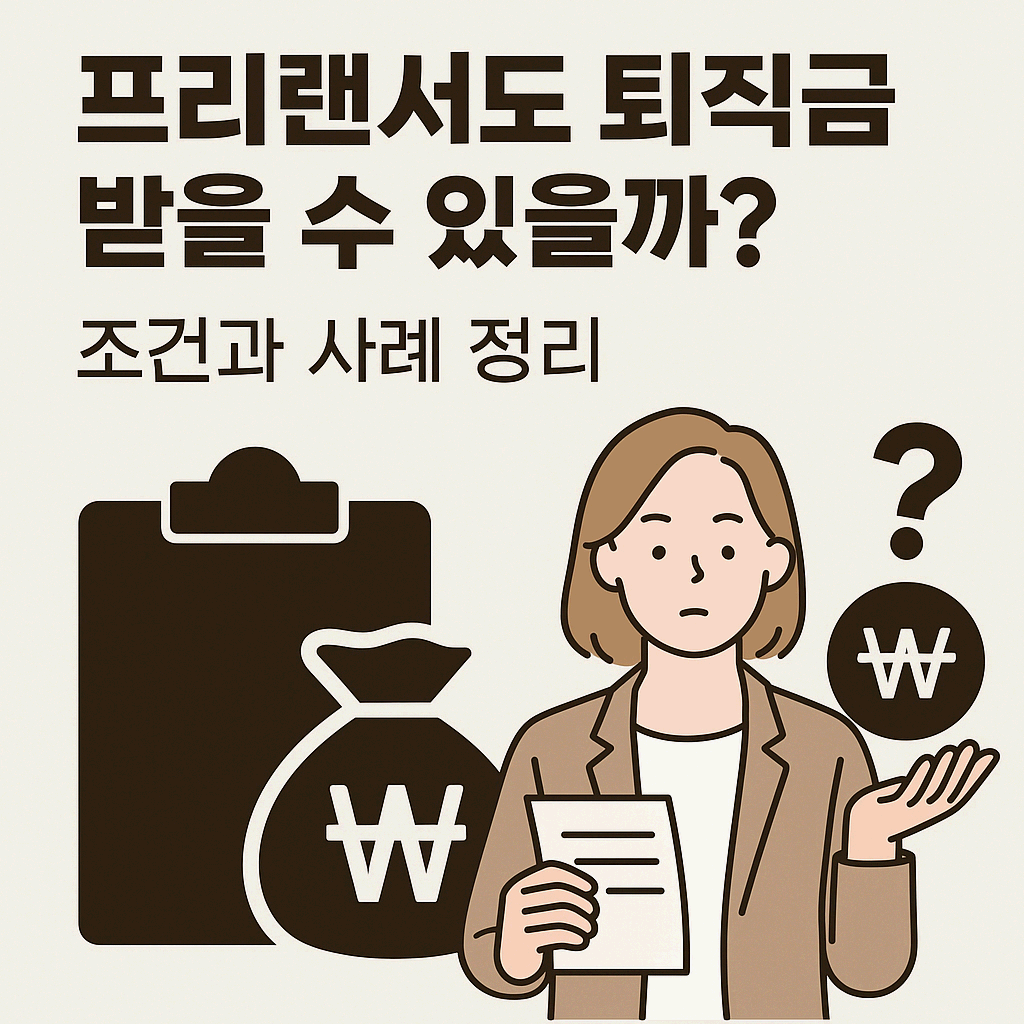 프리랜서도 퇴직금 받을 수 있을까? 조건과 사례 정리