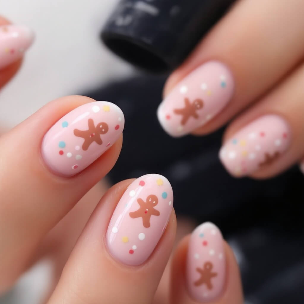 진저브레드맨 네일아트