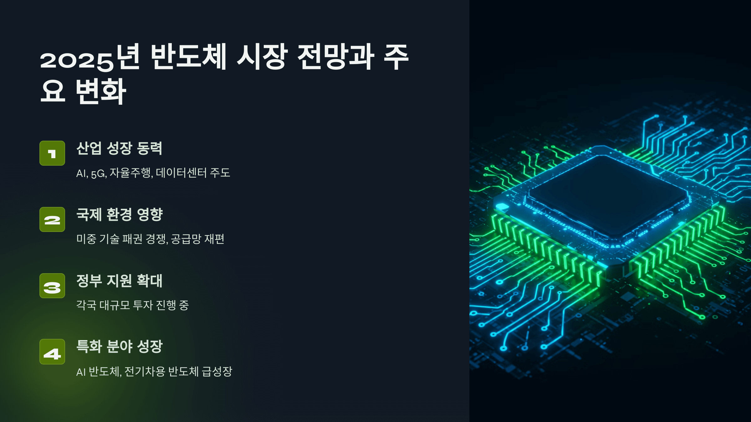 2025년 반도체 시장 전망과 주요 변화