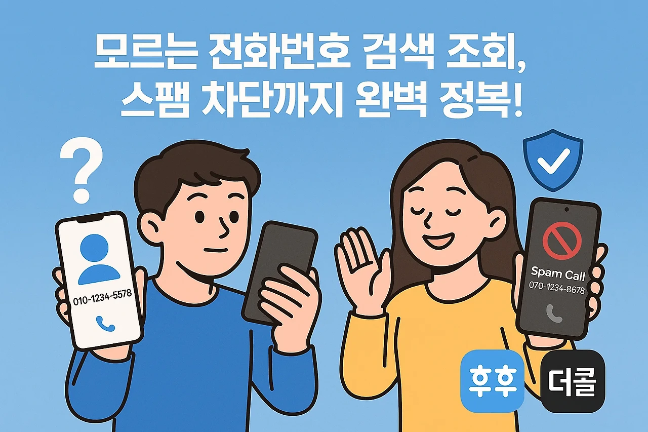 모르는 전화번호 검색 조회, 스팸 차단
