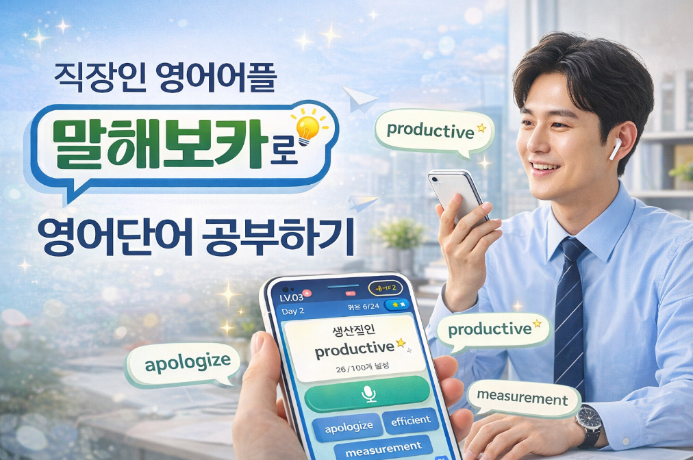 직장인 영어 말해보카로 단어 암기 3배 빠르게