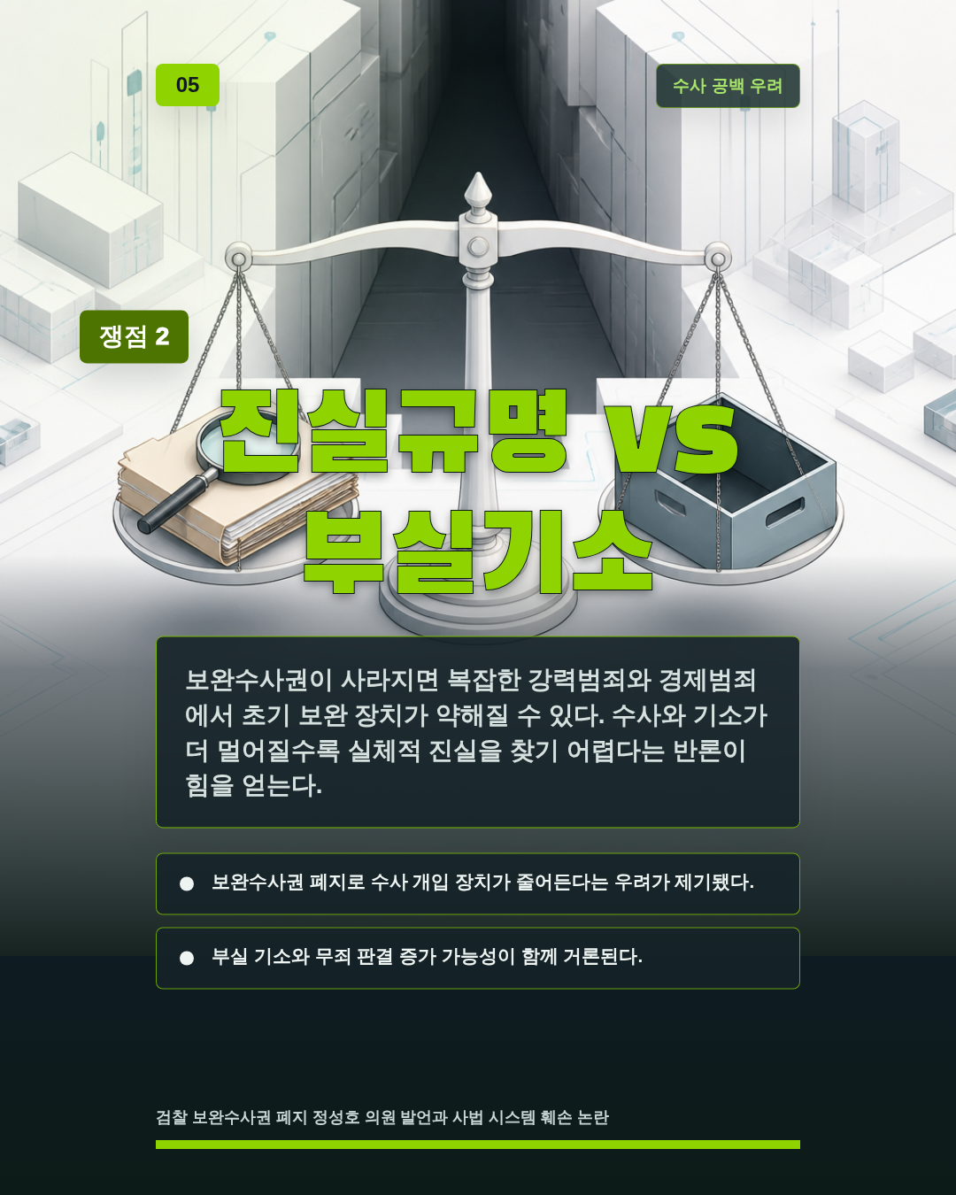 진실규명 vs 부실기소