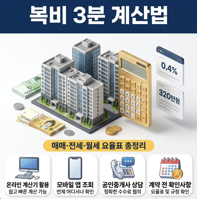 부동산중계비(복비) 계산법