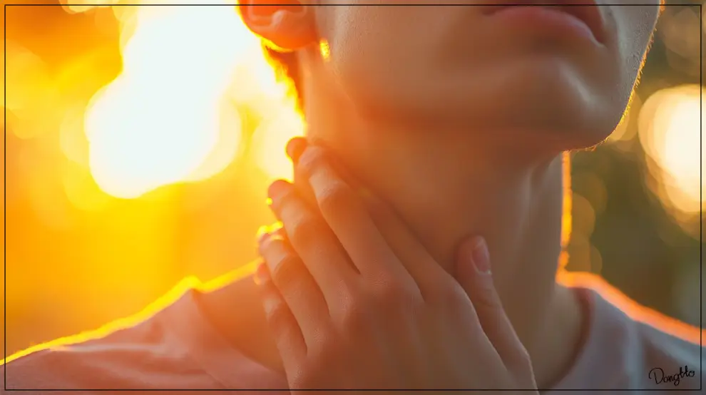 역류성-식도염-증상-목이-아파-목을-잡고-있는-사람의-모습