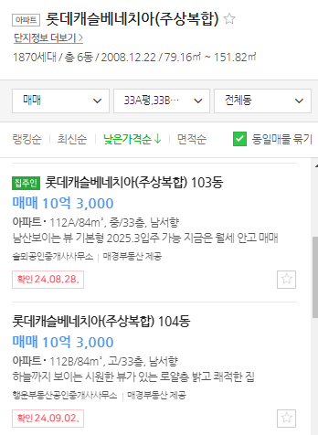 매물가격