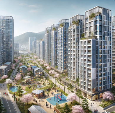 금천구 벛꽃핀 아파트 이미지