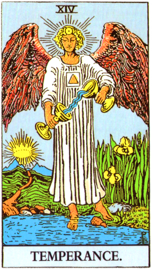 [타로 카드 해설] 14. 절제 (Temperance) 상징 해설과 특징