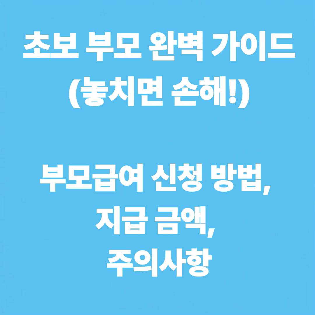 부모가 받는 정부지원금 확인하러 가기