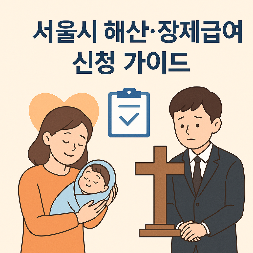 &ldquo;엄마 아빠, 걱정 마세요! 서울시에서 출산비와 장례비를 도와드려요&rdquo; 서울시 해산급여 1인당 70만원 &middot;장제급여 1인당 80만원 지금바로 신청하기