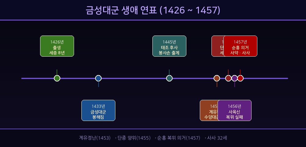 금성대군-생애-연표를-나타내는-이미지