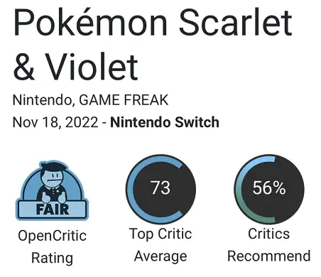 포켓몬스터 스칼렛 바이올렛 오픈 크리틱 평가