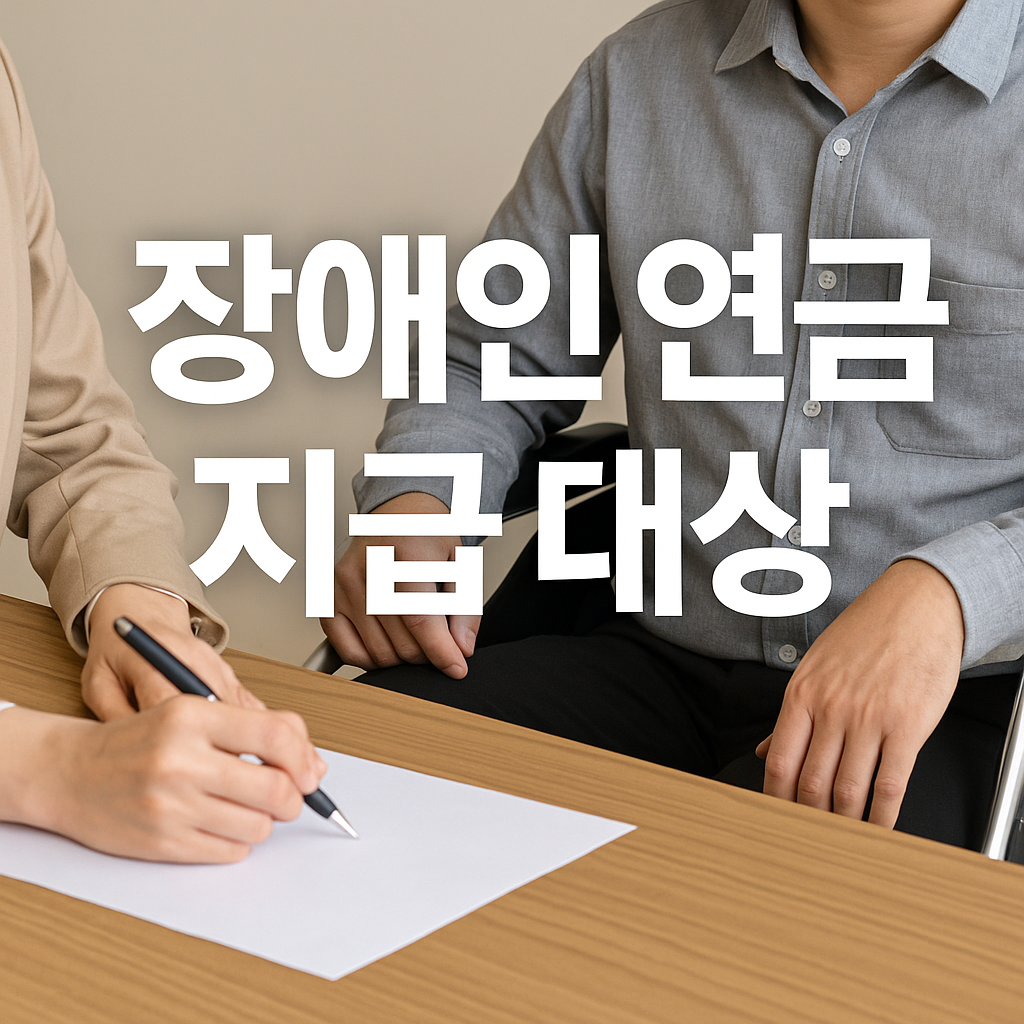 장애인 연금 지급 대상