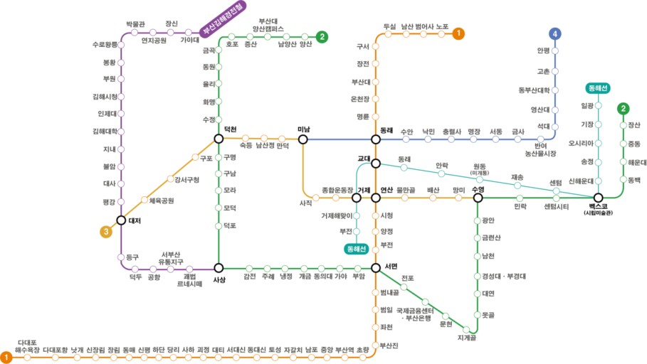 부산 전철 노선도