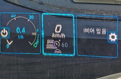 hud 내 주행속도,차간거리확인화면